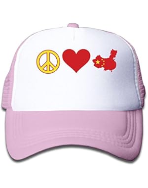Peace Love China Youth Toddler Mesh Hat Boy and Girl Baseball Trucker Cap