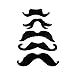 64 Pcs Self Adhesive Fake Mustache Costume Festival Party Masquerade