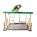 Balacoo Bird Parrot Play Stand Self Assemble Playground Wood Perch Gym Playpen with Ladder Swing Toys Exercise Play Standing Stick Color Randomthumb 1