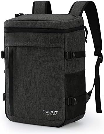 Tourit 保冷バッグ 買い物バッグ 保冷リュック 保冷バック 大容量クーラーバッグ 保冷リュックサック 32缶収納可能 多機能リュック 旅行 お弁当 キャンピング アウトドア 通学 通勤 漏れ防止 グレイ