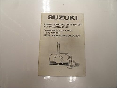 1984 Suzuki Type 12s Remote Control Set Up Instruction Manual Suzuki Books