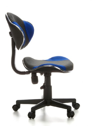 hjh-OFFICE-633000-Sedia-da-ufficio-per-bambini-KIDDY-GTI-2-grigio-blu-ideale-per-linizio-dellanno-scolastico-sedia-ergonomica-regolabile-in-altezza-base-stabile-schienale-ergonomico-sedia-giovent