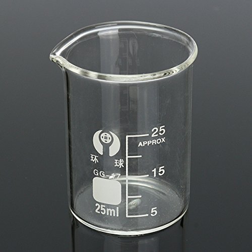 image for Glass Beaker,SONSAN 4Pcs Graduated Borosilicate Glass Beaker 5ml 10ml 