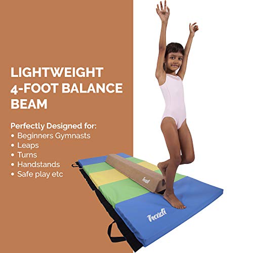 Balance Beam for Home Gymnastic – Beginner Sectional Gymnastics Beam for Kids – 4 ft L X 4" h X 4" Wide Top Training Balance Beam - Soft Yet Sturdy Gym Equipment for Children’s SAFETY AND SECURITY - Thumbnail 3