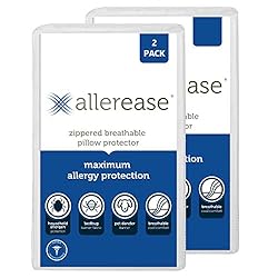 Aller-Ease Maximum Allergy Pillow Protector, 2