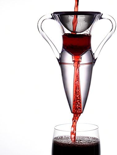 Vinario - Best Wine Aerator, Diffuser &amp; Pourer Aerating wine Faster than Decanter - Perfect taste in seconds - Premium Packaging with Carrying Pouch &amp; Wine Aerator Stand - Special Gift for wine lovers