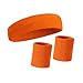 HOTER Thick Solid Color Sweatband Set (1 Headband + 2 Wristbands)