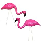 4 small Pink FLAMINGO mini Lawn Ornaments YARD art decor