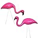 4 small Pink FLAMINGO mini Lawn Ornaments YARD art decor