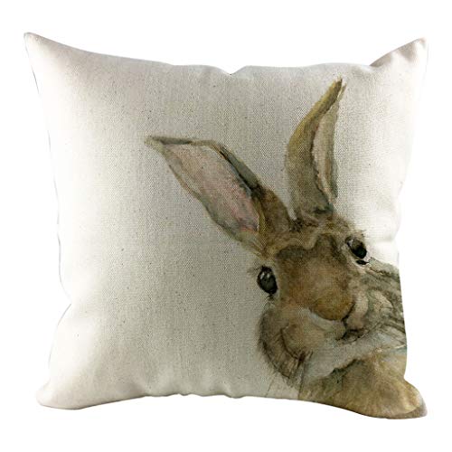 Sunshinehomely Easter Sofa Bed Home Decoration Festival Rabbit Pillow Case Cushion Cover (A)
