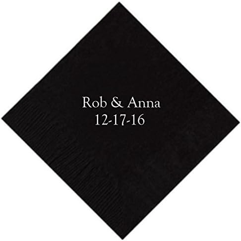 Personalized Cocktail, Beverage or Dessert Napkins - 2 Line (500)