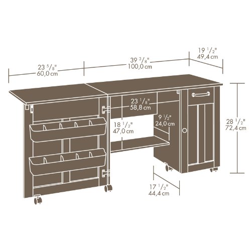 2 Sewing+Craft+Center+Folding+Table