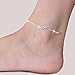 Anklet- 6PCS Anklets Ankle chains No fading foot chains for Female fashion jewelry Each Size 10.04