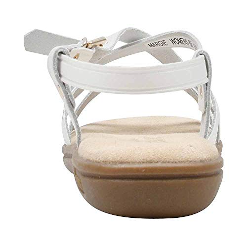 G.H. Bass & Co. Women's Margie Sandal,White,9 WW US