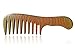 Unique Gift - Olina No Static Premium Quality Natural Sandal Wood Comb with Natural Wood Aromatic Smell (Wide-tooth, Green Sandal Wood, 7.3'')