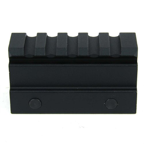 TacFire 1.1" Inch Extra High Profile 2.36" Inch Long 5 Slots 223/5.56 Flat Top Compact Riser Weaver Picatinny Rail For Red Dot Sight