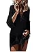 NFASHIONSO Women's Fashion Swimwear Crochet Tunic Cover Up/Beach Dres,Black