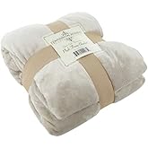 Continental Bedding Microfleece Bed Blanket | Soft Lightweight Cozy Bed Blanket | Warm Plush Fleece for All Seasons | Twin Extra Long Size, 50" x 70", Gray