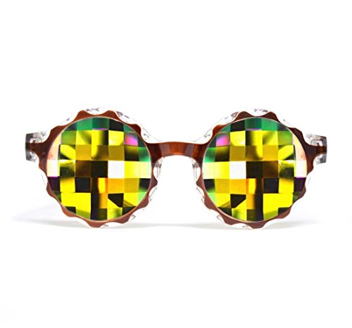 Glofx amber crown kaleidoscope glasses – rainbow bug …