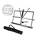 Music Stand, Vangoa Folding Sheet Music Stand with Detachable Microphone Stand & Phone Holder, Portable Lightweight with Music Sheet Clip Holder & Carrying Bag for Instrumental Performance