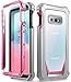 Galaxy S10e Rugged Clear Case, Poetic Full-Body Hybrid Bumper Cover, Support Wireless Charging, Includes Built-in-Screen Protector, Guardian Series, Case for Samsung Galaxy S10e 2019, Pink