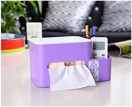 MagicMen Multifunctional Tissue Box Remote Controller Storage Box Office Tissue Box Creative Household Bath and Facial Tissue Box Cover/Holder Desk DecoratIve Tissue Box (purple)