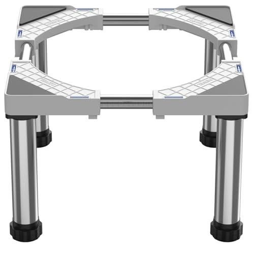 DEWEL Fridge base, height adjustable from 28 to 31 cm, suitable for dishwashers, freezers, cabinets and stationary appliances, black (adjustment range of length: 45 to 67 cm).