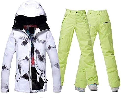 AXIANNV Ropa de Nieve Mujer, Ropa de Snowboard Conjuntos de Trajes de esquí Trajes Impermeables al Aire Libre a Prueba de Viento Chaquetas para Nieve , 11, XS: Amazon.es: Deportes y aire