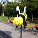 Idiytip Cute Honeybee Bee Queen Car Antenna Toppers Smiley Honey Bumble Aerial Balls Antenna Topper Auto Exterior Vehicle Roof Decor(#1)
