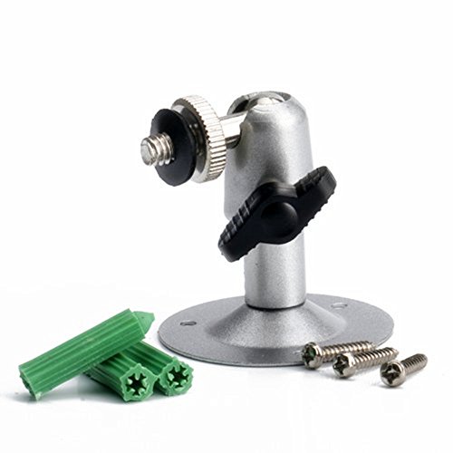 BeElion-2Pack-Metal-Wall-Mount-Bracket-Silver-for-CCTV-Oculus-Rift-Small-Mount-CameraSwivel-Ball-Head