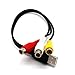 MonkeyJack USB to 3 RCA RGB Video AV A/V Cable for HDTV TV Television Splitter Cable Adapter