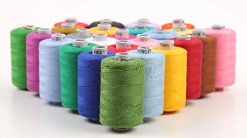PREMIUM 25 1100yards Spools of 3-PLY Polyester threads - Regular Colors from ThreadNanny
