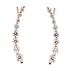 .925 Sterling Silver Rose Gold Plated Cz Ear Climber Earrings with Fish Hook