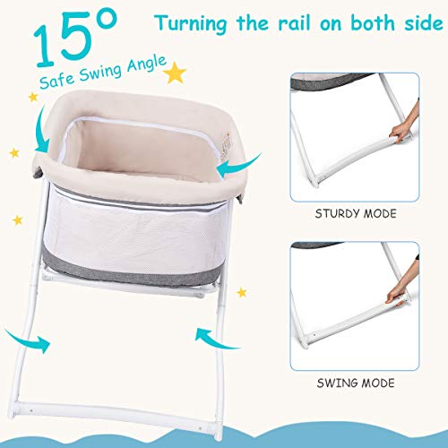 BABY JOY Rocking 2 in 1 Lightweight Travel Cradle w