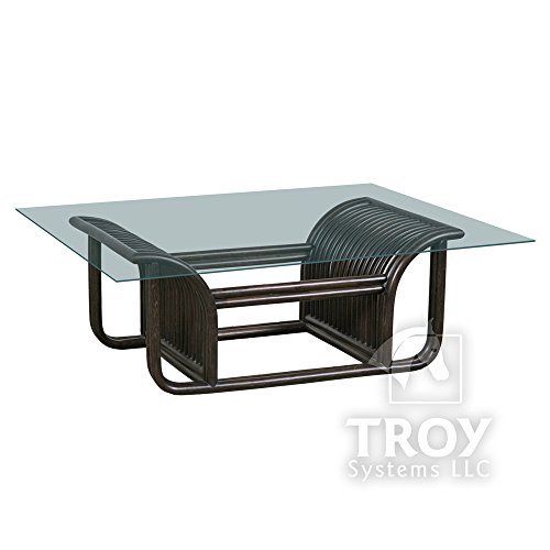 TroySys Tempered Glass Table Top, 1/4" Thick, Flat Polished Edge, Eased Corners, Rectangle