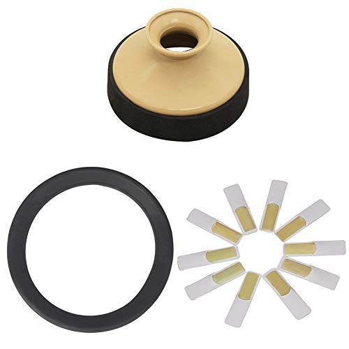 millet16zjh 3Pcs/Set Silencer Reed Muffler Alto Saxophone Musical Instrument Accessories - Black and Wood Color