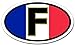F France and French Flag Car Bumper Sticker Decal Oval