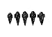 Bundle Monster 5pc Women Girls Retro Cool Fashion Popular Finger Nail Ring Punk - Black Rhinestone Claw Design - Set 2