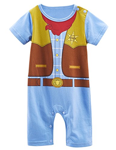 Mombebe Baby Boys' Western Cowboy Costume Romper