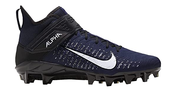 Amazon Com Nike Alpha Menace Pro 2 Mid Aq39 403 College Navy White Black Men S Football Cleats 10 5 Us Football