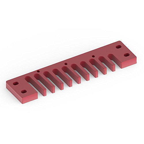 Dilwe Comb Harmonica Part, Aluminum Alloy Comb Harmonica Part for Hohner Marine Band Crossover/Deluxe (Red)