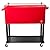 HIO Rolling Ice Chest Portable Patio Party Drink Cooler Cart with Four wheels and Durable plastic frame , 80 quarts (20 gallons) ,Red