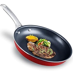 HITECLIFE-Frying-Pan-28cm-Nonstick-Omelette-Pan-PFOA-Free-Frying-Pan-for-Induction-Hob-Induction-Pan-with-Stainless-Steel-Handle-Oven-Safe-Aluminum-Cookware-Nonstick-Coating-Skillet-Red HITECLIFE Frying Pan 28cm, Nonstick Omelette Pan, PFOA-Free, Frying Pan for Induction Hob, Induction Pan with Stainless Steel Handle, Oven Safe Aluminum Cookware, Nonstick Coating Skillet, Red