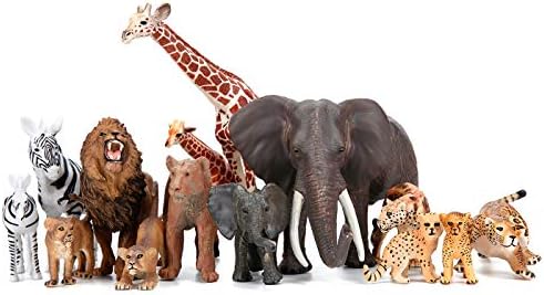 Safari Zoo Animals Figures Toys, 14 