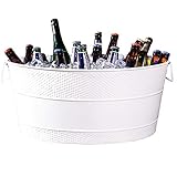 BREKX Aspen Galvanized White Metal Ice and Drink