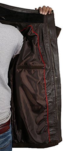 Laverapelle Men's Dark BlackSheriff Walt (Robert Taylor) Cow Suede Leather Coat - 1510774-1510774 - Extra Large