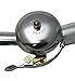 Crane Bike Bell, Silver Alloy, Suzu Bicycle Bell, Made in Japan for City Bikes, Cruisers, Road Bikes or MTB, Fits Handlebar diameters 22.2 to 26.0mm