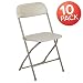 Flash Furniture 10 Pk. HERCULES Series 650 lb. Capacity Premium Beige Plastic Folding Chair primary