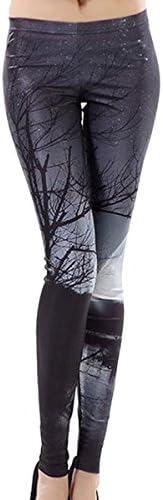 Mosszra Classic Popular Multiple Digital Print Stretch Tights Ankle Leggings