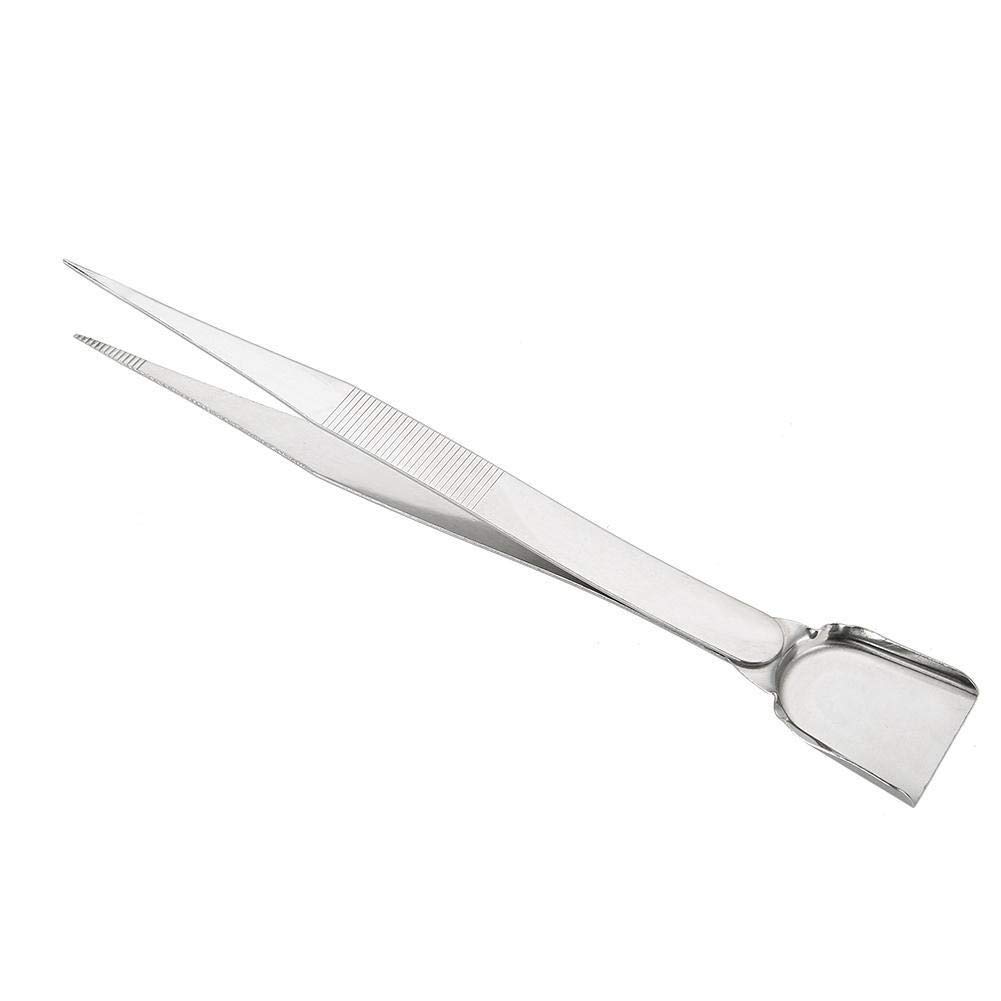 Stainless Steel Handy Tweezer with Scoop Pointed Tips Beading Tweezers Tool Craft Jewelry Tweezers for Seed Beads Diamond Jewelry Making, 16.2cm / 6.38inch